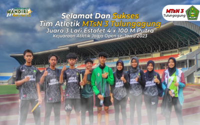 Siswa MTsN 3 Tulungagung Berhasil Menjuarai Atletik di Yogyakarta Open se-Jawa 2023