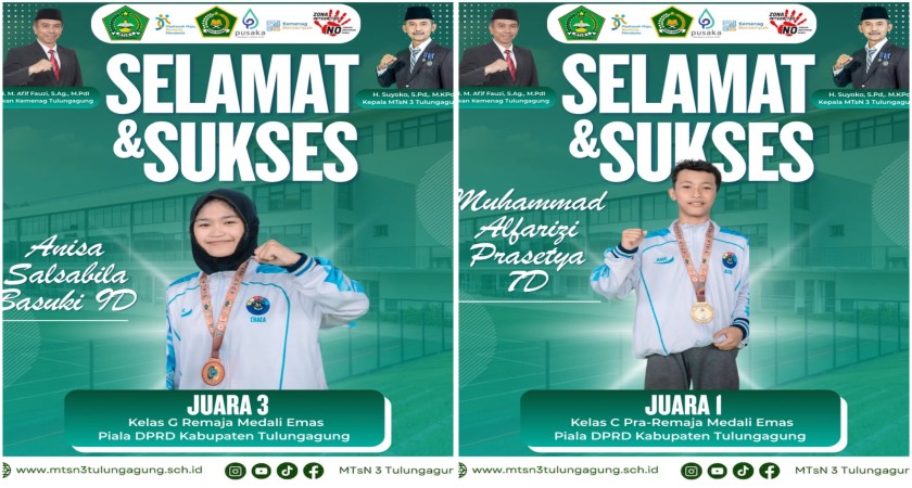 Prestasi Membanggakan: Siswa MTsN 3 Tulungagung Bersinar di Ajang Pencak Silat Piala DPRD