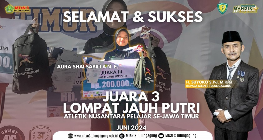 Torehan Gemilang: Aura Shalsabilla Raih Juara dalam Lomba Atletik Nusantara Pelajar 2024 Se-Jawa Timur