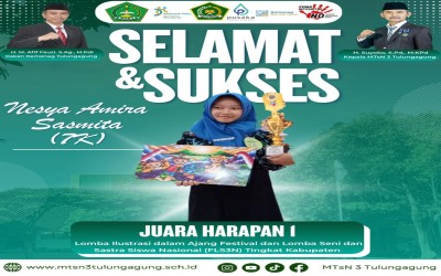 Nesya Amira Sasmita Siswi Matsanega Meraih Juara Harapan 1 FLS3N Tingkat Kabupaten
